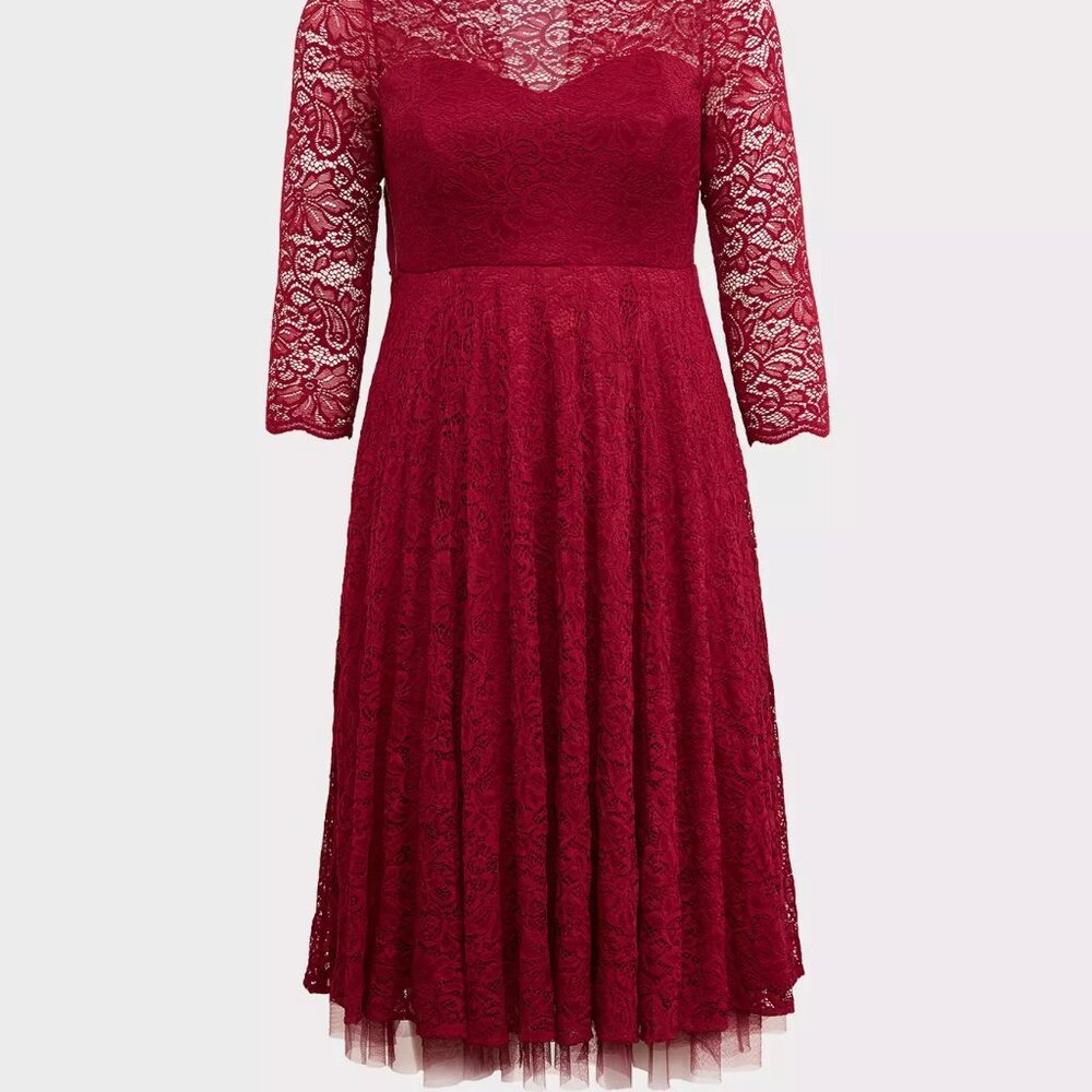 NWT Torrid Midi Lace Dress - Picture 5 of 5